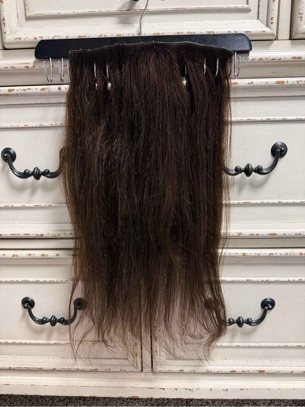 22” Brown brunette Clip-In Human Remy Hair Extension